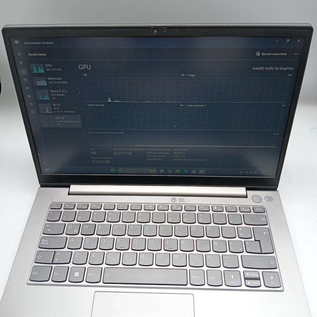 LAPTOP LENOVO THINKBOOK 14 G2 ITL (2022) 256 GB SSD 8 GB RAM (SEMINUEVO)