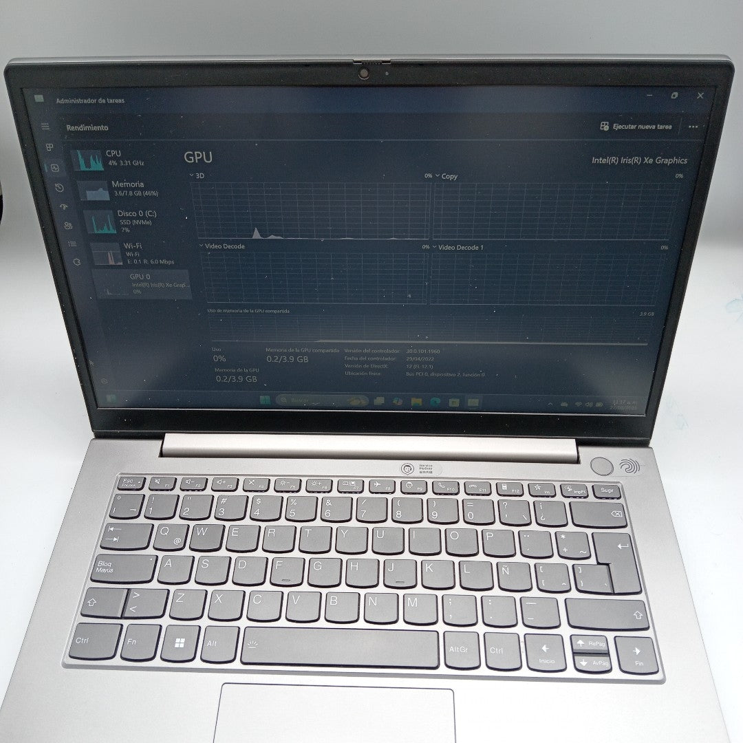 LAPTOP LENOVO THINKBOOK 14 G2 ITL (2022) 256 GB SSD 8 GB RAM (SEMINUEVO)