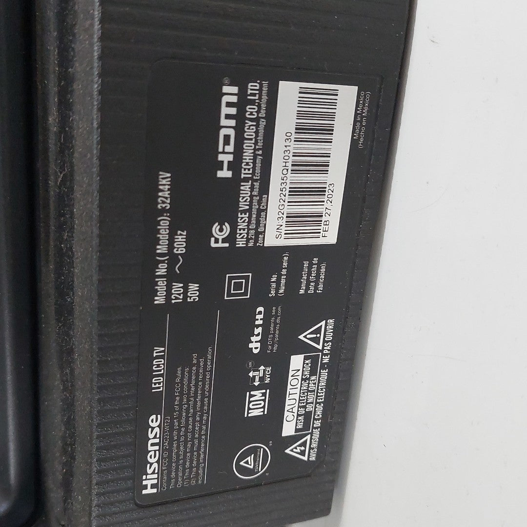 PANTALLA HISENSE 32A4KV (2023) 32" LED HD (SEMINUEVO)