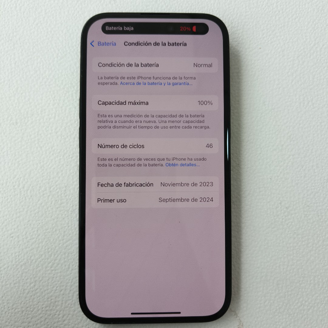 CELULAR APPLE IPHONE 15 A3089 (2023) 256 GB 6 GB RAM (SEMINUEVO)