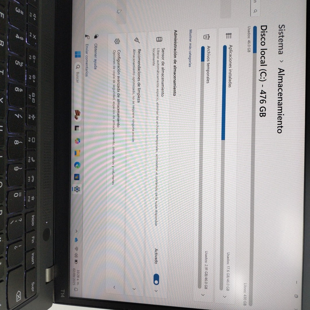 LAPTOP LENOVO THINKPAD T14 GEN 3 (2023) 512 GB SSD 16 GB RAM (SEMINUEVO)