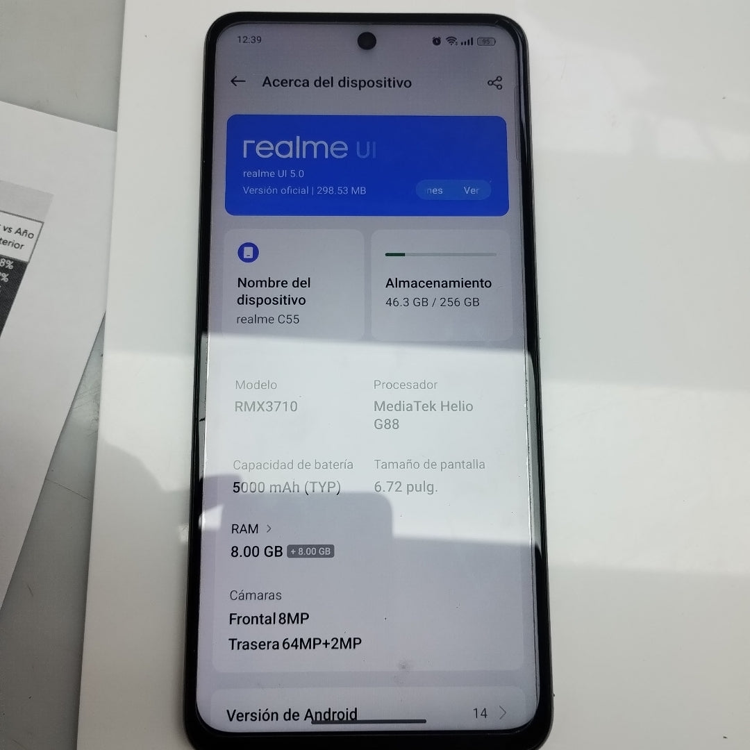 CELULAR REALME C55 RMX3710 (2023) 256 GB 8 GB RAM (SEMINUEVO)