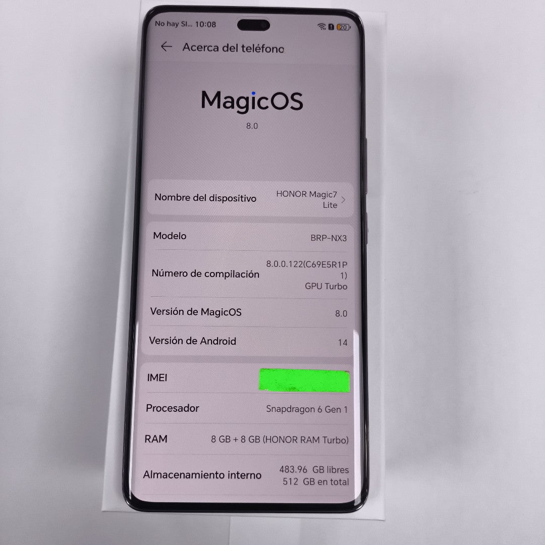 CELULAR HONOR MAGIC 7 LITE BRP-NX3 (2025) 512 GB 8 GB RAM (SEMINUEVO)