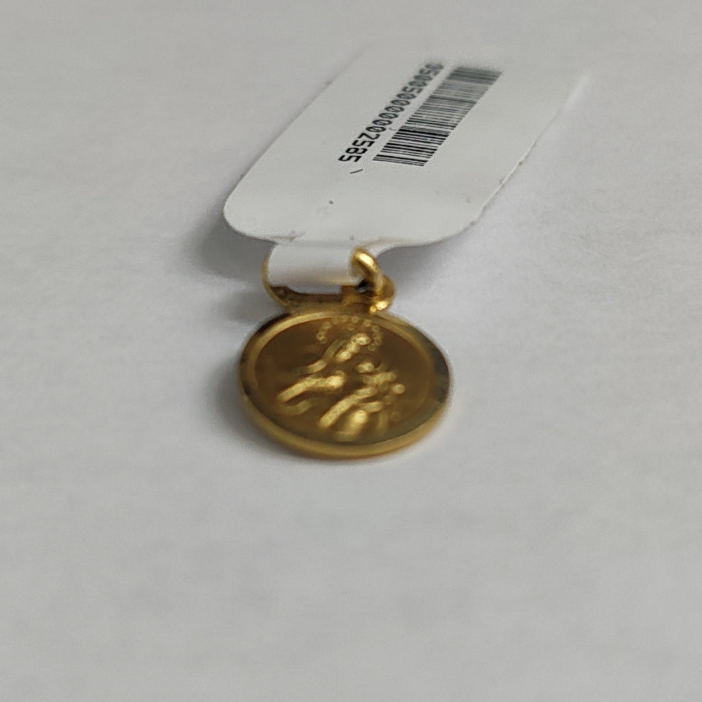 10010REL22900B229 FRD3 MEDALLA PEQUEÑA CIRCULAR DOBLE IMAGEN O/A ORO 14K 1.6GRS (NUEVO)