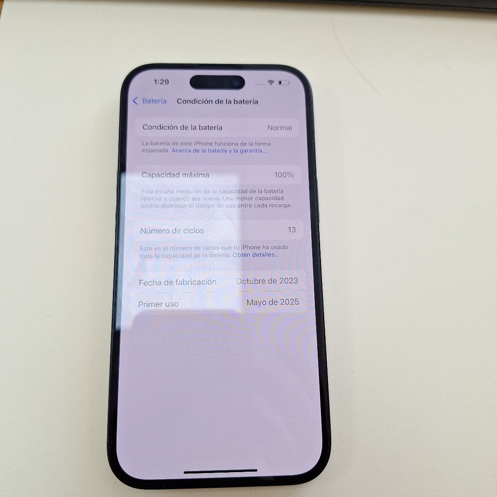 CELULAR APPLE IPHONE 15 A3089 (2023) 128 GB 6 GB RAM (SEMINUEVO)