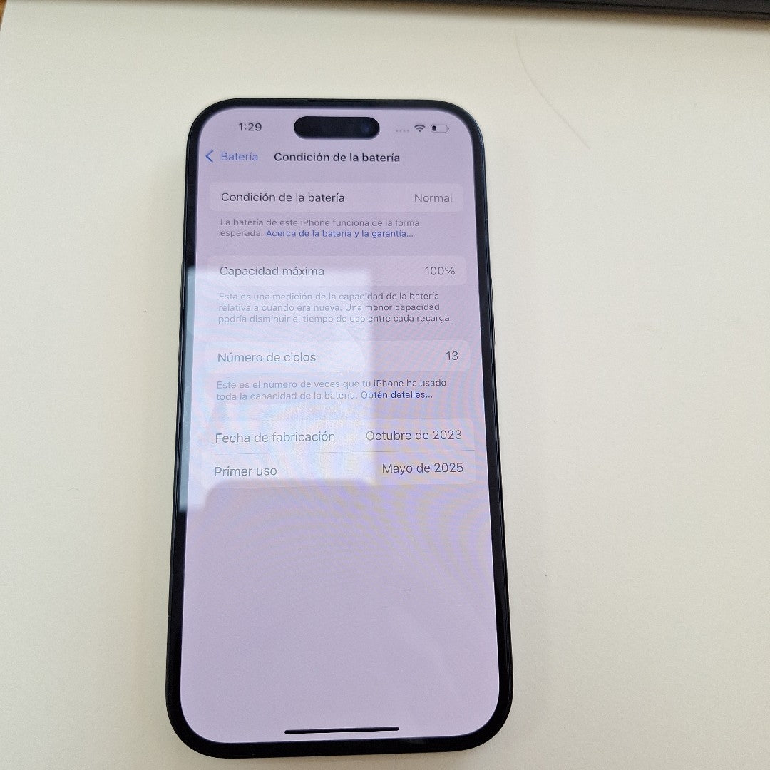 CELULAR APPLE IPHONE 15 A3089 (2023) 128 GB 6 GB RAM (SEMINUEVO)