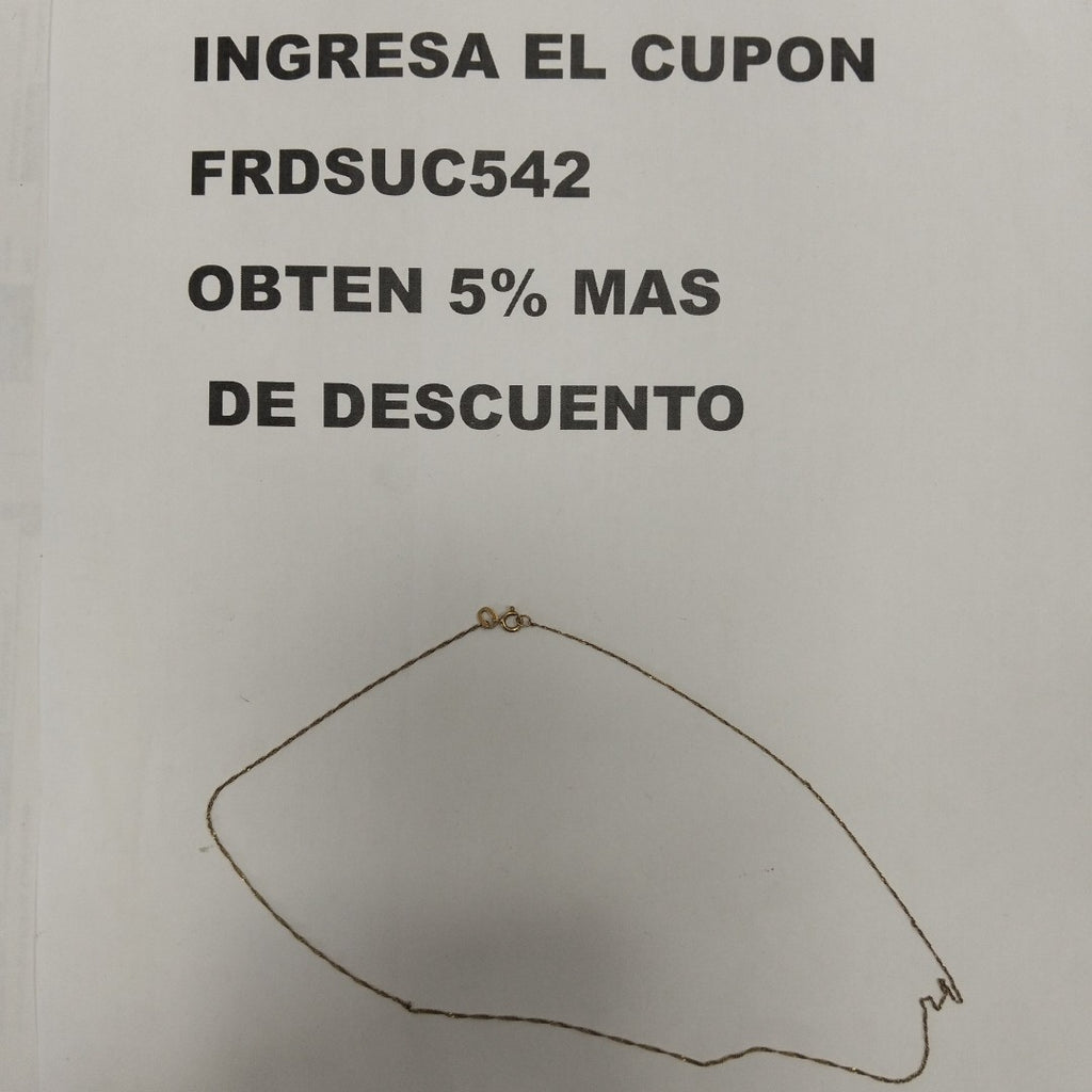 CADENA ORO 14 K 0,80 GRMS (SEMINUEVO)