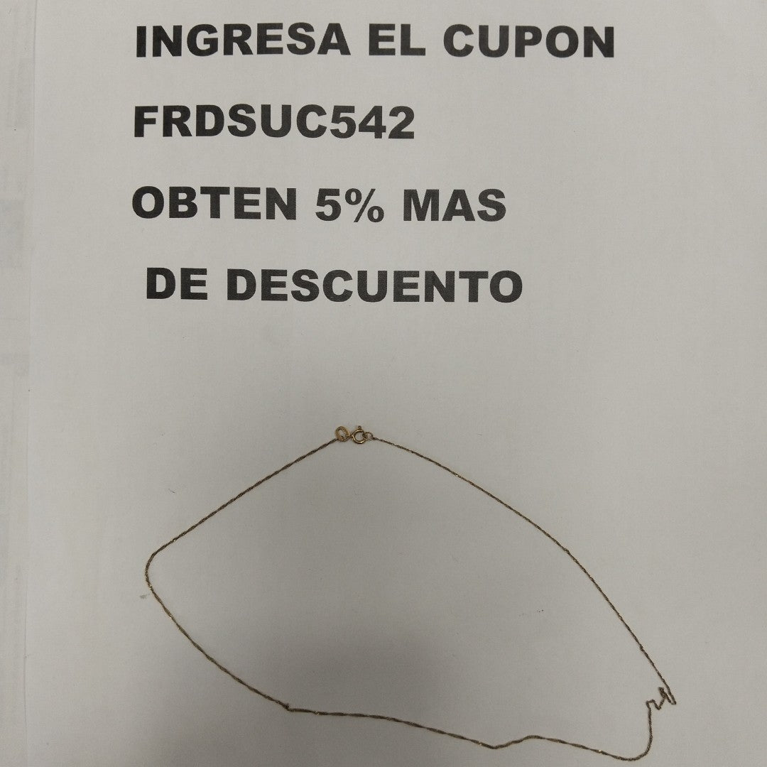 CADENA ORO 14 K 0,80 GRMS (SEMINUEVO)