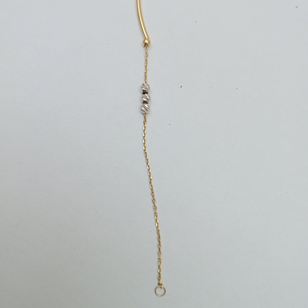 PULSERA. ORO, ORO COMBINADO. 14 K 1.5 GRMS (SEMINUEVO)
