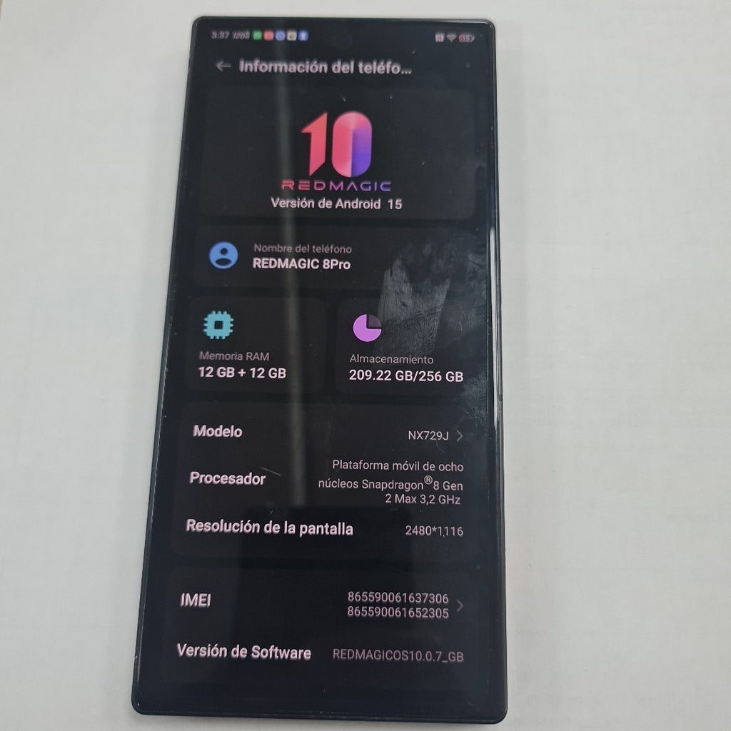 CELULAR NUBIA  REDMAGIC 8 PRO NX729J (2023) 256 GB 12 GB RAM (SEMINUEVO)