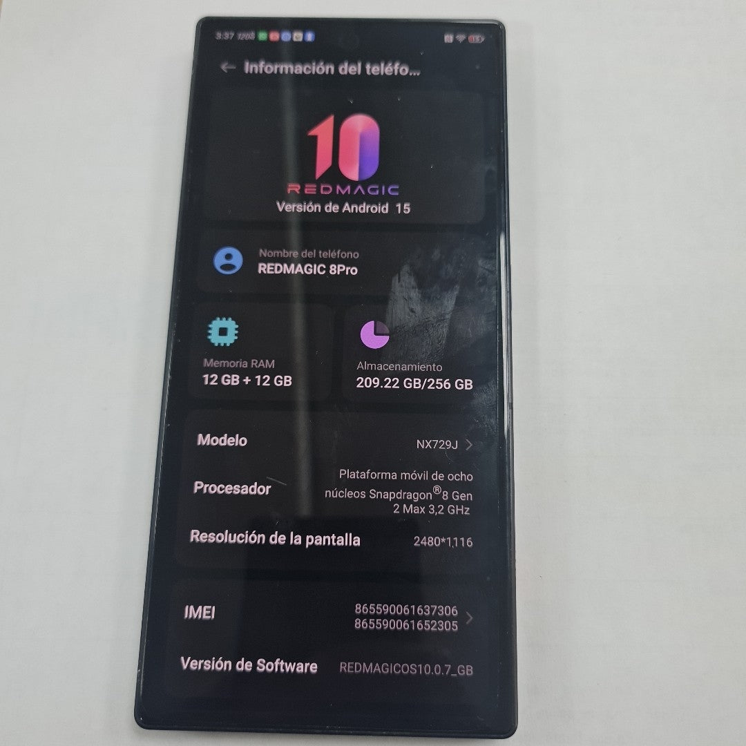 CELULAR NUBIA  REDMAGIC 8 PRO NX729J (2023) 256 GB 12 GB RAM (SEMINUEVO)