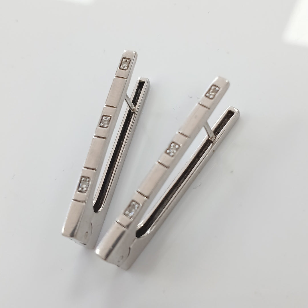 ARETES PAR ORO BLANCO 14 K 7,00 GRMS (SEMINUEVO)