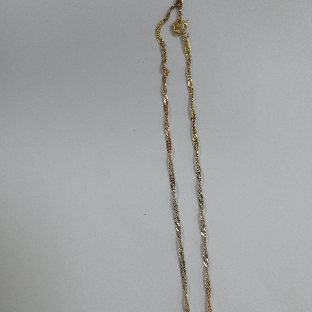 CADENA. ORO, ORO COMBINADO. 14 K 1.9 GRMS (SEMINUEVO)
