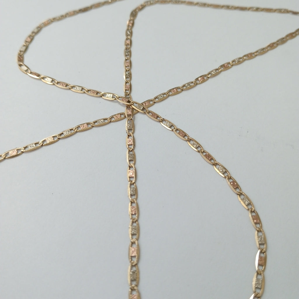 CADENA. ORO, ORO COMBINADO. 10 K 4.6 GRMS (SEMINUEVO)