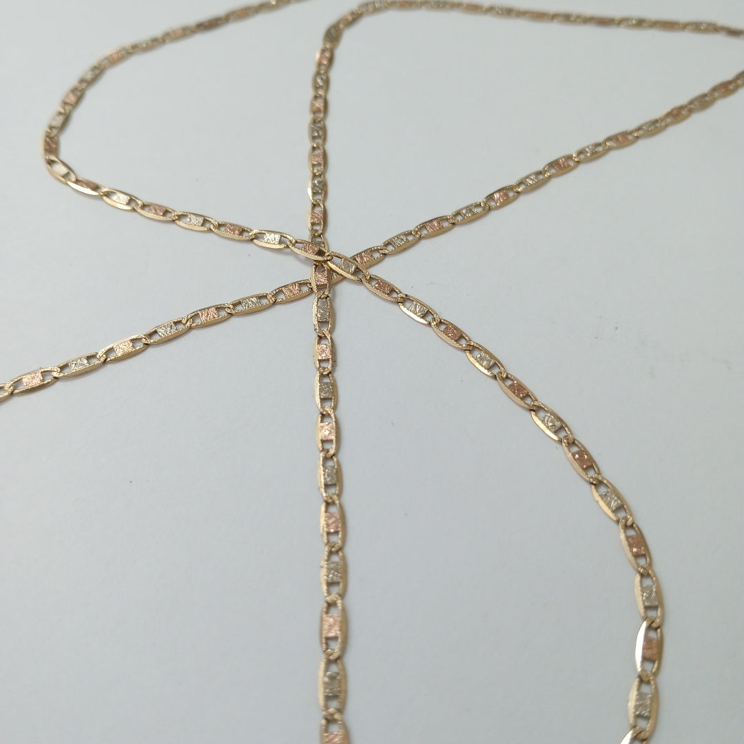 CADENA. ORO, ORO COMBINADO. 10 K 4.6 GRMS (SEMINUEVO)