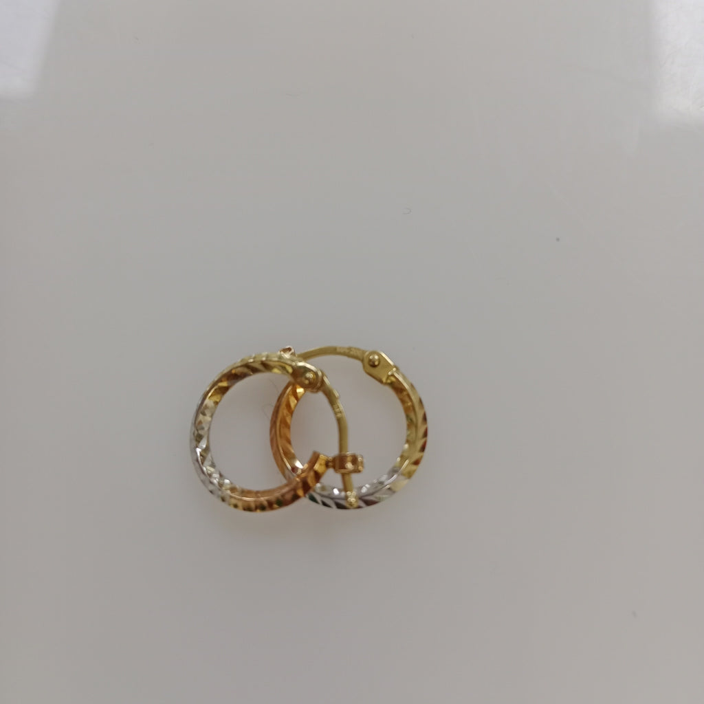 ARRACADAS PAR. ORO COMBINADO. 14 K 1 GRMS (SEMINUEVO)