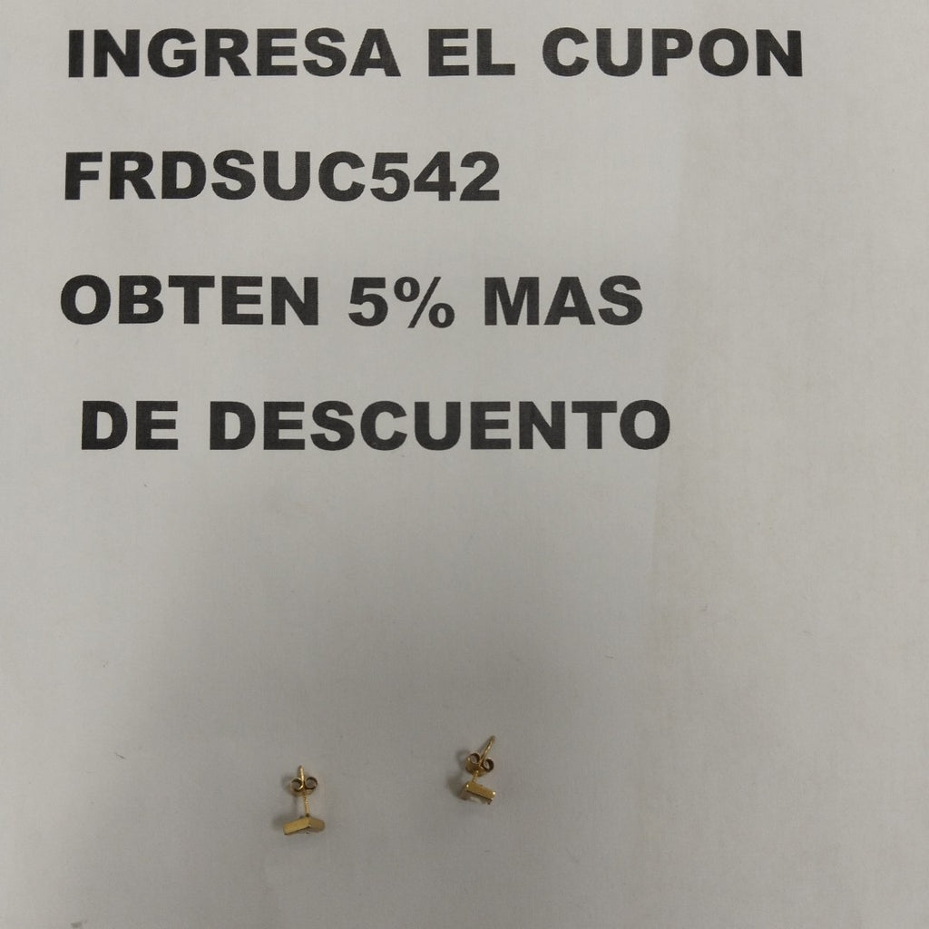 ARETES PAR. ORO. 14 K 1 GRMS (SEMINUEVO)