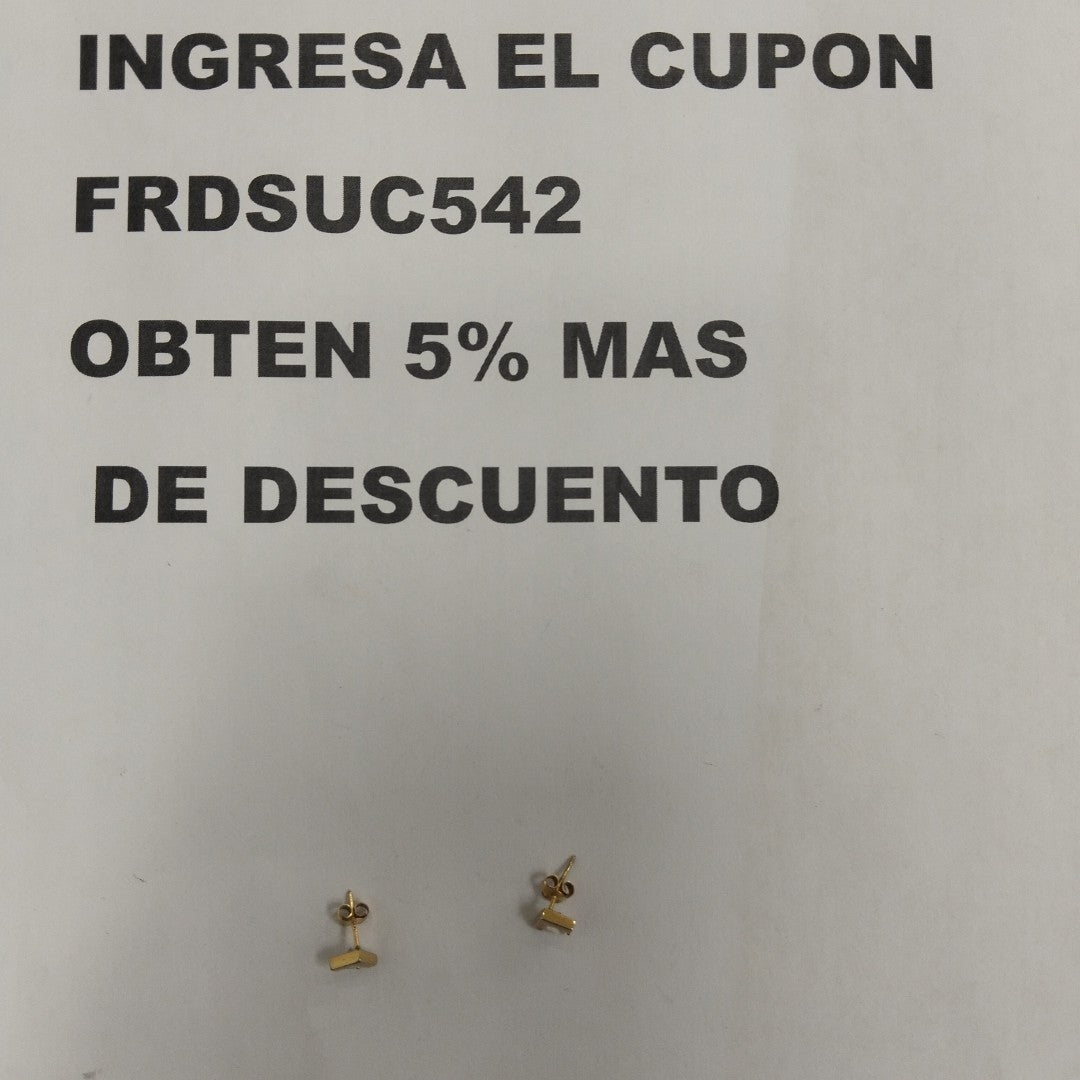 ARETES PAR. ORO. 14 K 1 GRMS (SEMINUEVO)