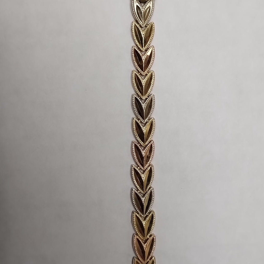 ESCLAVA. ORO, ORO BLANCO. 14 K 10.7 GRMS (SEMINUEVO)