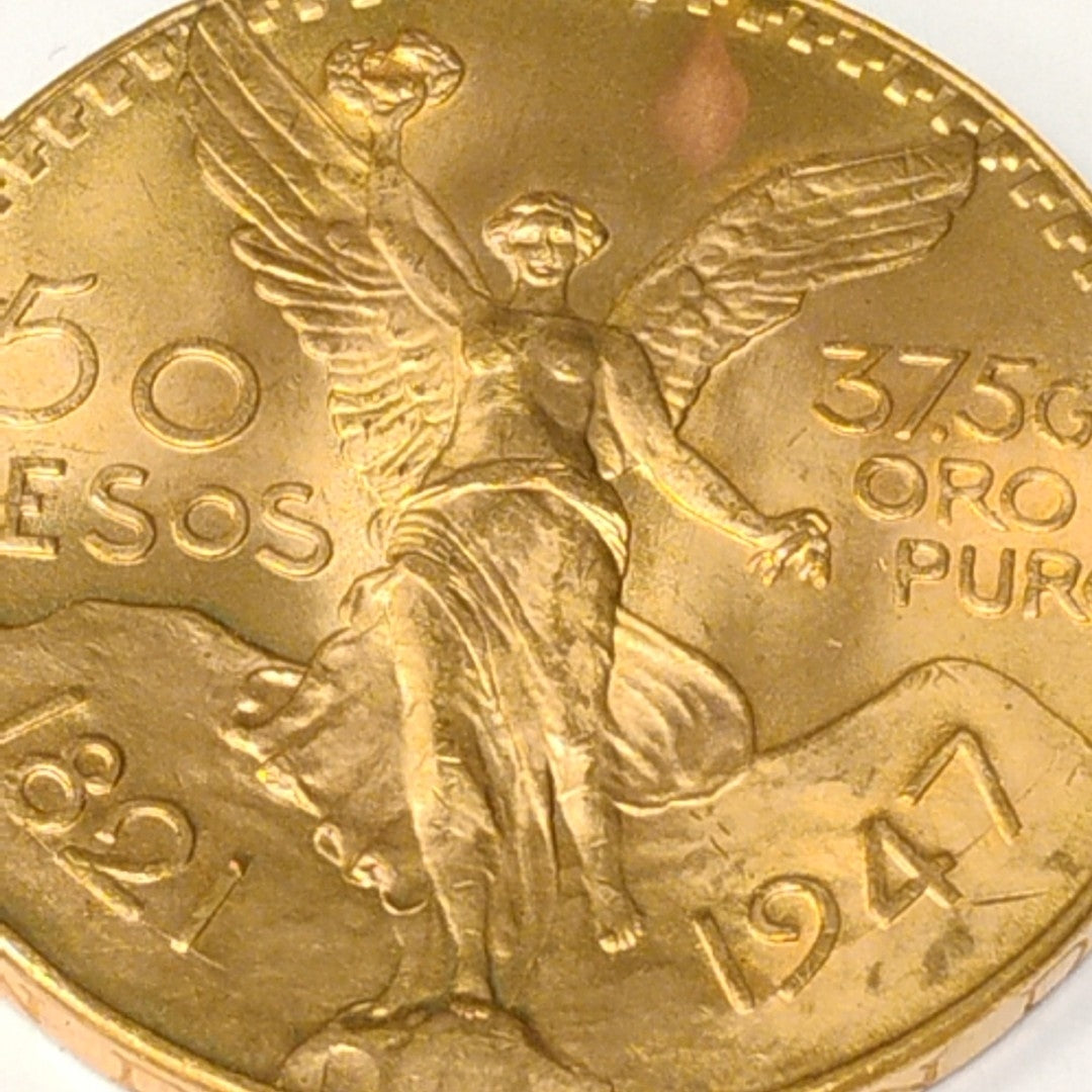 K1 41,60 GRMS - DTO. 0,00 GRMS - 21 K - AVALÚO 76003,20 * IDENTIFICACIÓN MONEDA NOMINATIVA * MONEDAS PESOS 50 PESOS (SEMINUEVO)