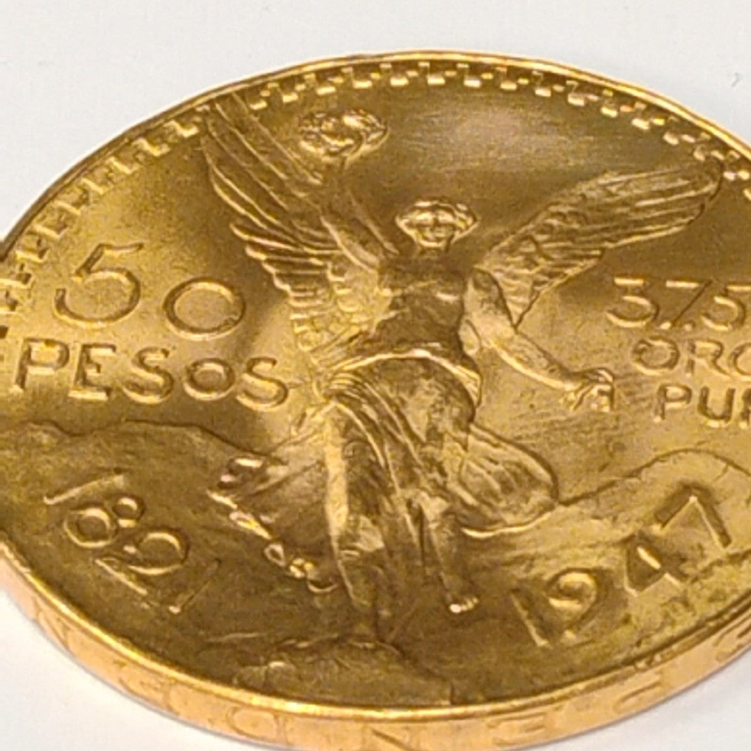 K1 41,60 GRMS - DTO. 0,00 GRMS - 21 K - AVALÚO 76003,20 * IDENTIFICACIÓN MONEDA NOMINATIVA * MONEDAS PESOS 50 PESOS (SEMINUEVO)