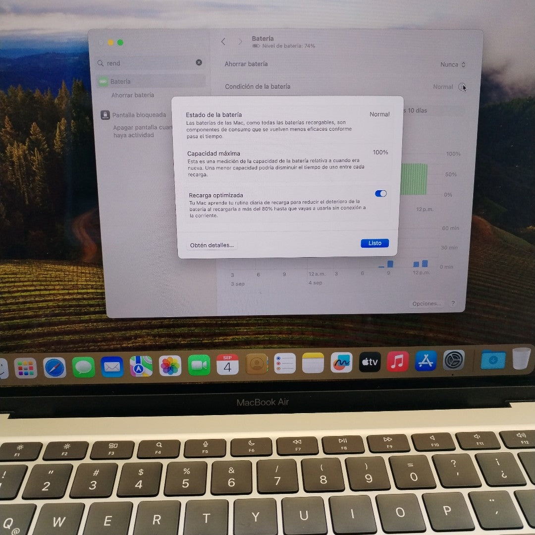LAPTOP APPLE MACBOOK AIR 13" 2020 3.2 A2337 256 GB SSD 8 GB RAM (SEMINUEVO)