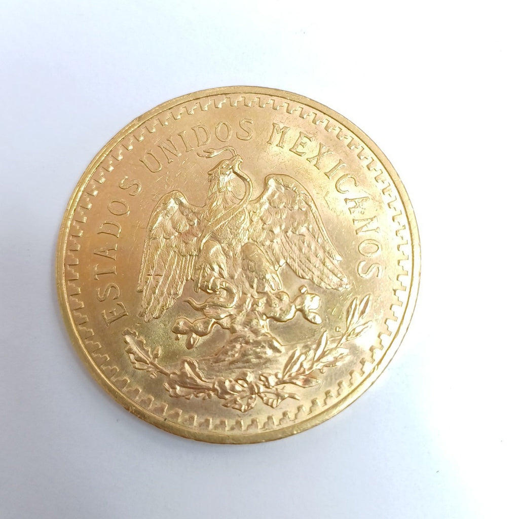 K1 41.6 GRMS - DESC. 0 GRAMOS - 21 K - AVALÚO 77688 * * IDENTIFICACIÓN MONEDA NOMINATIVA. * MONEDAS PESOS 50 PESOS. (SEMINUEVO)