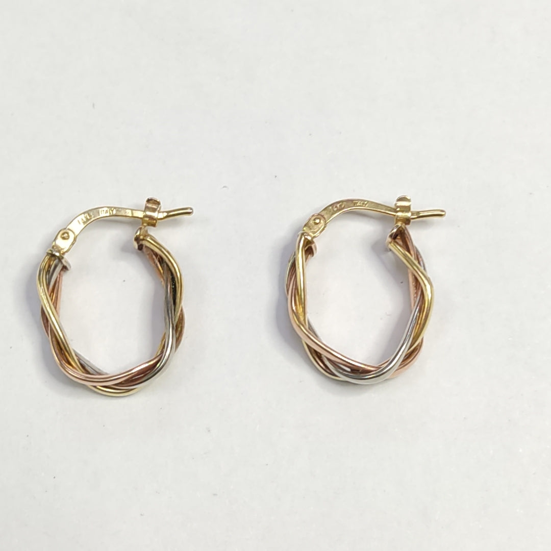 ARETES PAR ORO 14 K 2,20 GRMS (SEMINUEVO)