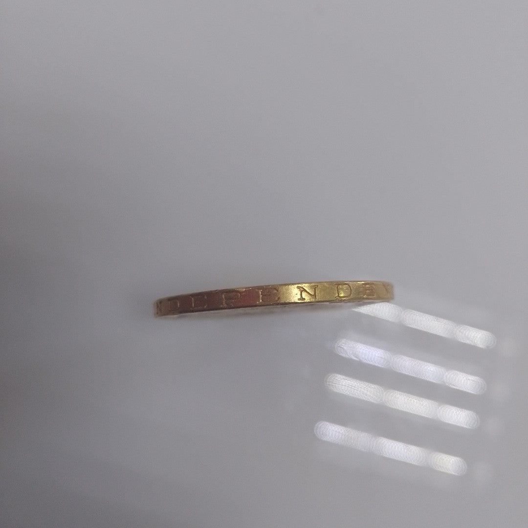 K1 41,60 GRMS - DTO. 0,00 GRMS - 21 K - AVALÚO 76003,20 * IDENTIFICACIÓN MONEDA NOMINATIVA * MONEDAS PESOS 50 PESOS (SEMINUEVO)