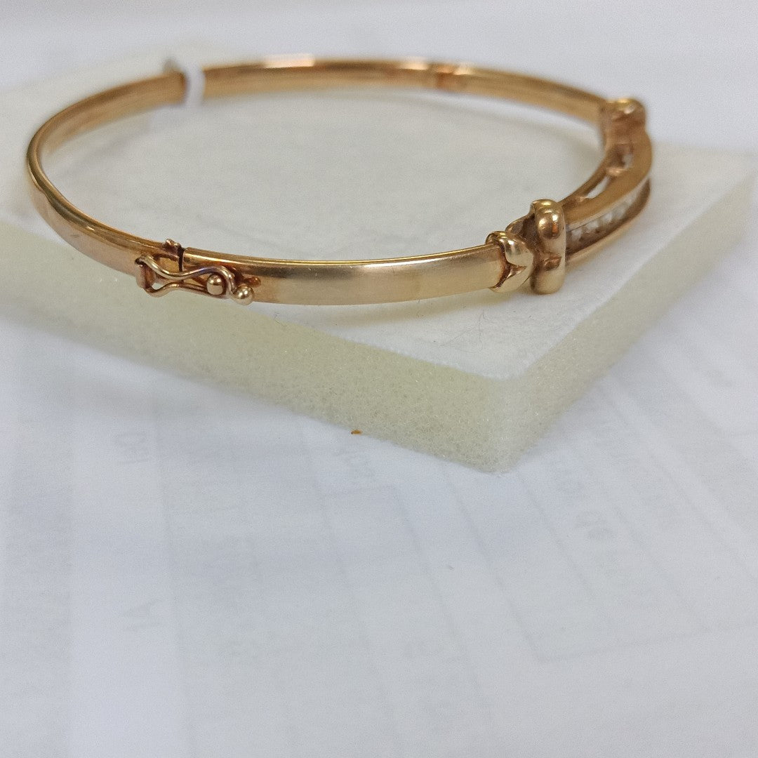 PULSERA RIGIDA ORO 14 K 9,00 GRMS (SEMINUEVO)