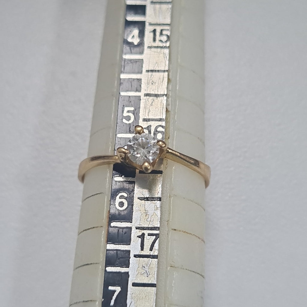 ANILLITO, SOLITARIO. ORO. 14 K 1.2 GRMS (SEMINUEVO)