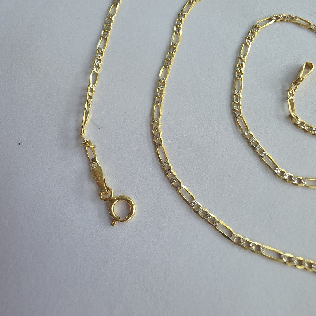 CADENAS CARTIER 3*1 DIAMANTADA ORO 14K 3.3 (NUEVO)