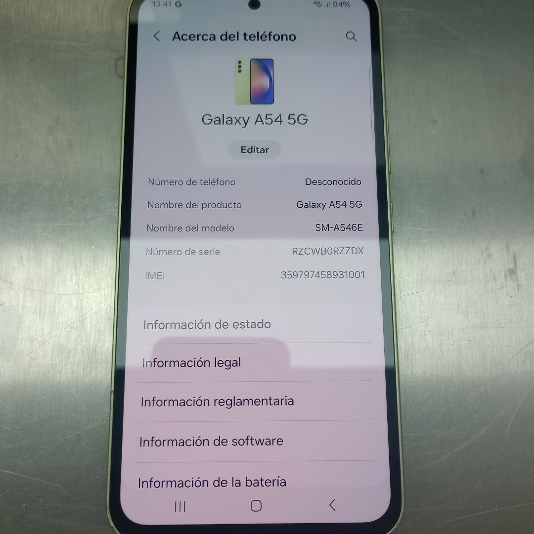 CELULAR SAMSUNG GALAXY A54 5G SM-A546E 128 GB 8 GB RAM (SEMINUEVO)