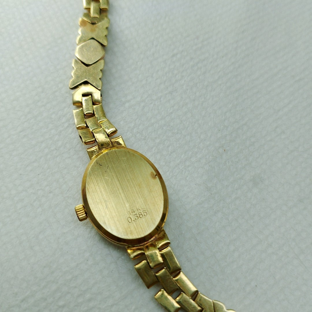 RELOJ CAJA Y PULSO ORO. ORO. 14 K 17.2 GRMS (SEMINUEVO)
