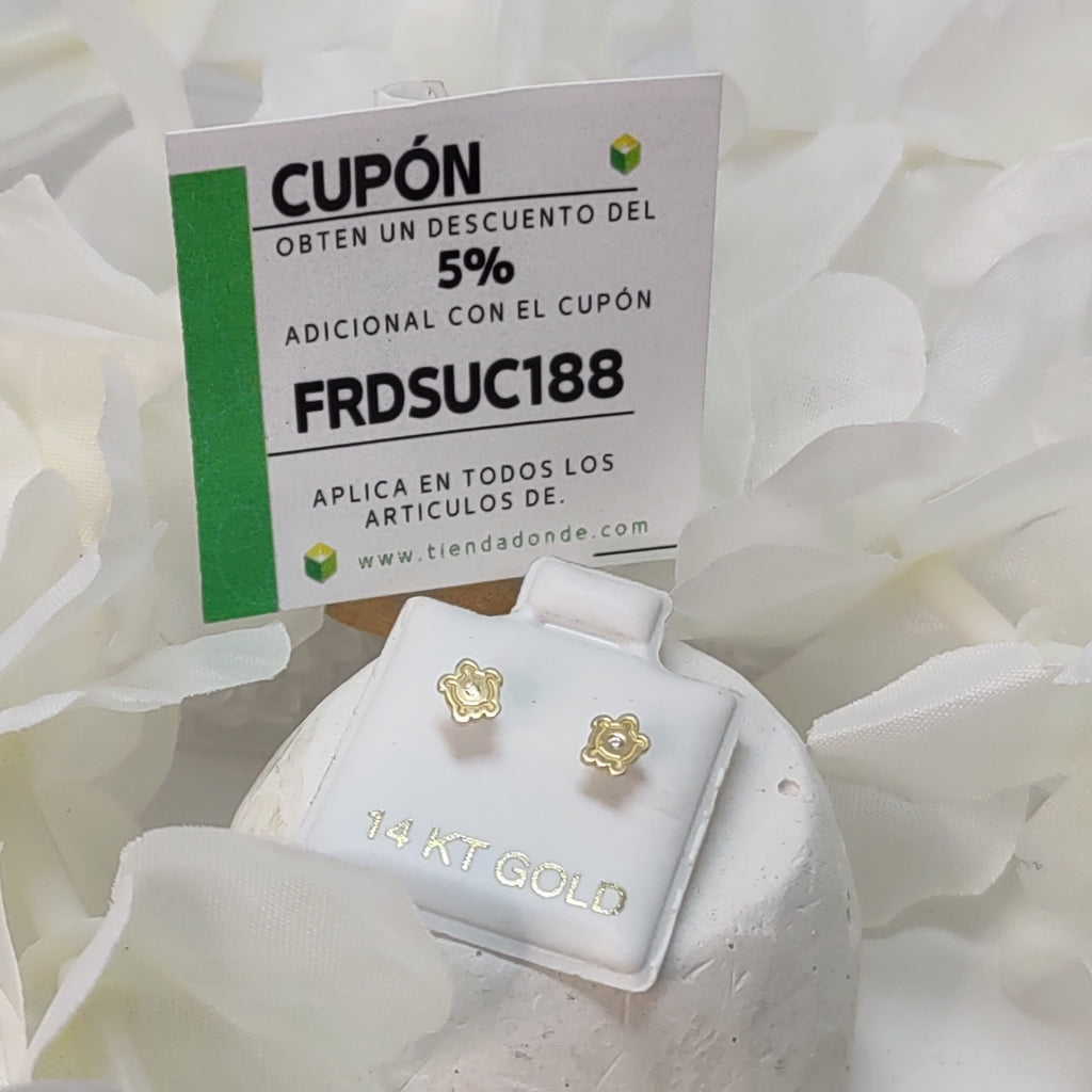 BROQUELES ORO 14K 1 (NUEVO)