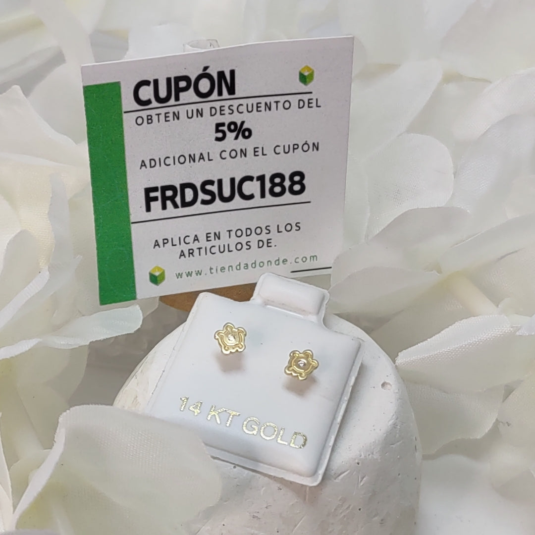 BROQUELES ORO 14K 1 (NUEVO)