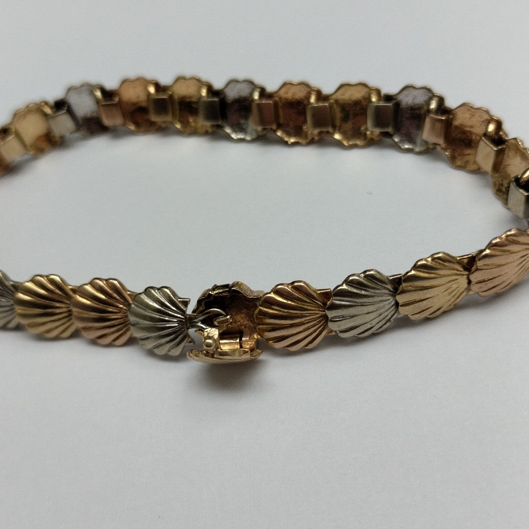 PULSERA. ORO COMBINADO. 14 K 21.7 GRMS (SEMINUEVO)