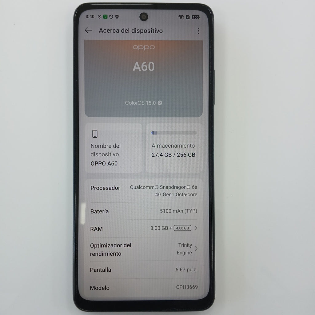 CELULAR OPPO  A60 CPH3669 256 GB 8 GB RAM (SEMINUEVO)