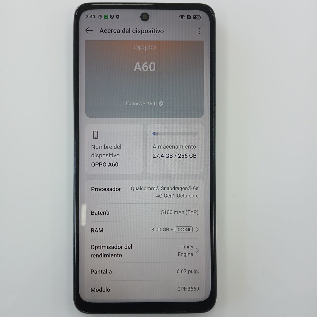CELULAR OPPO  A60 CPH3669 256 GB 8 GB RAM (SEMINUEVO)