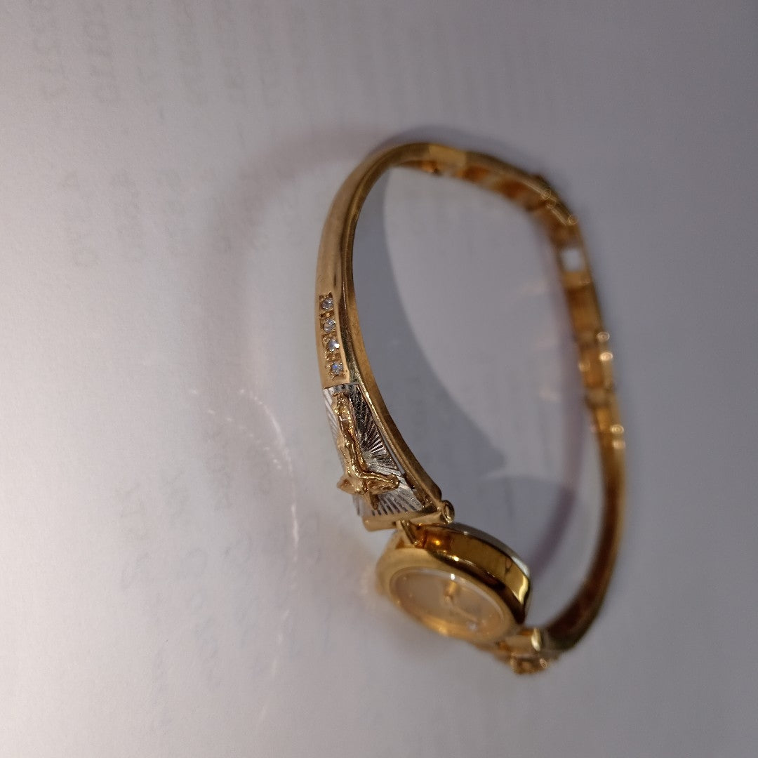 RELOJ CAJA ACERO PULSO ORO. ORO. 10 K 15.6 GRMS (SEMINUEVO)