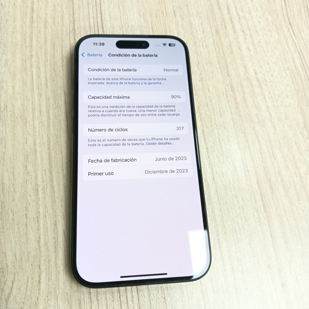 CELULAR APPLE IPHONE 15 PRO A3101 1 TB 8 GB RAM (SEMINUEVO)