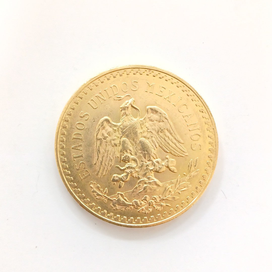 K1 41,60 GRMS - DTO. 0,00 GRMS - 21 K - AVALÚO 76377,60 * IDENTIFICACIÓN MONEDA NOMINATIVA * MONEDAS PESOS 50 PESOS (SEMINUEVO)