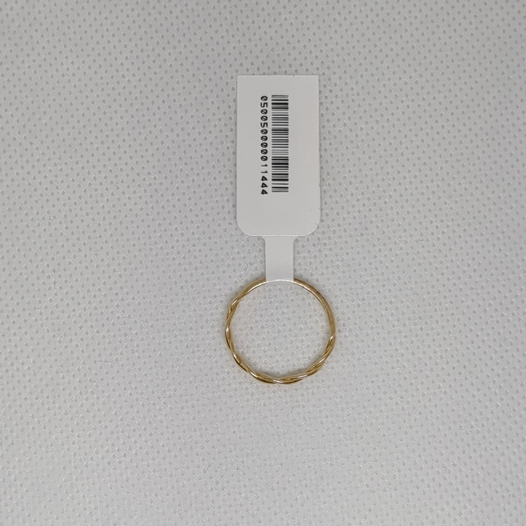 10158AND00070B2416 FRD11 ANILLO TRENZADO DELGADO ORO 14K 1.3GRS (NUEVO)