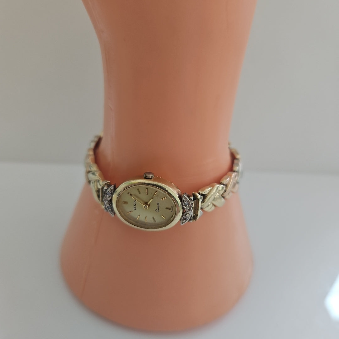 RELOJ CAJA ACERO PULSO ORO ORO COMBINADO 14 K 18,40 GRMS (SEMINUEVO)
