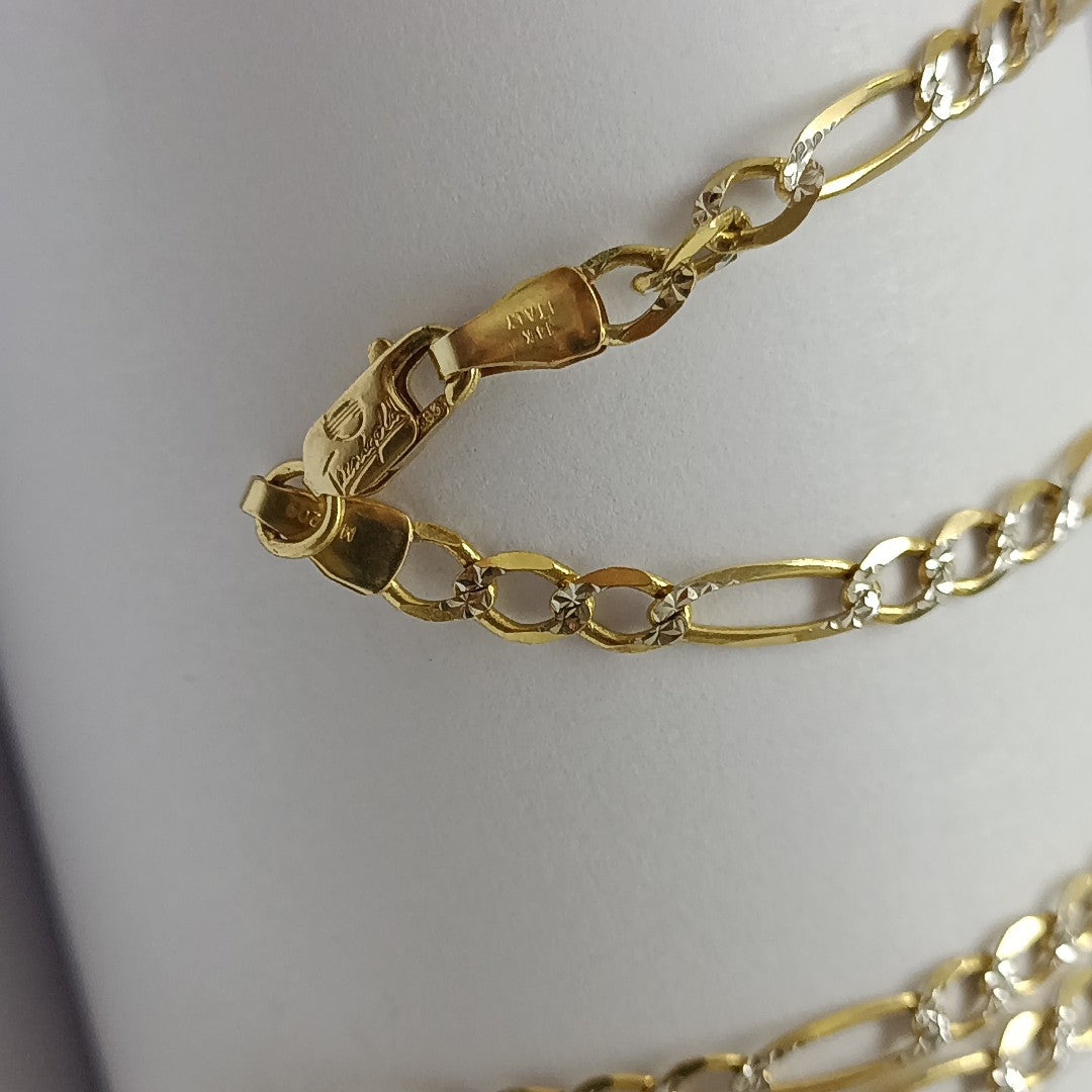 CADENAS CARTIER 3*1 DIAMANTADA ORO 14K 7.4 (NUEVO)