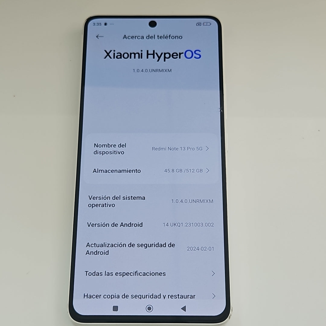 CELULAR XIAOMI REDMI NOTE 13 PRO 2312DRA50G (2023) 512 GB 12 GB RAM (SEMINUEVO)