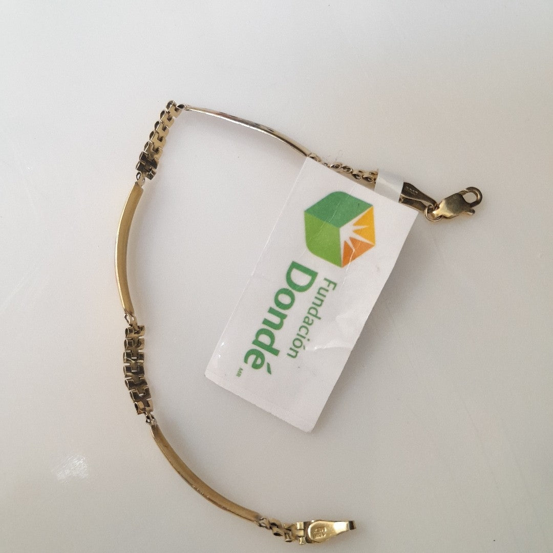 PULSERA. ORO, ORO COMBINADO. 10 K 3.8 GRMS (SEMINUEVO)
