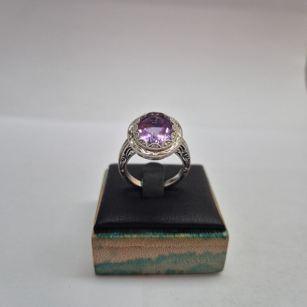 ANILLO. ORO BLANCO. 18 K 8.4 GRMS (SEMINUEVO)