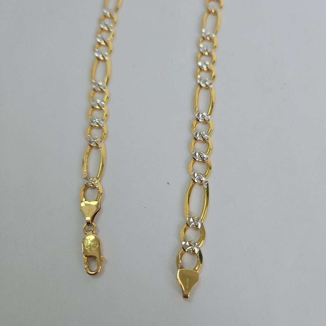 CADENAS CARTIER 3*1 DIAMANTADA ORO 14K 42.1 (NUEVO)