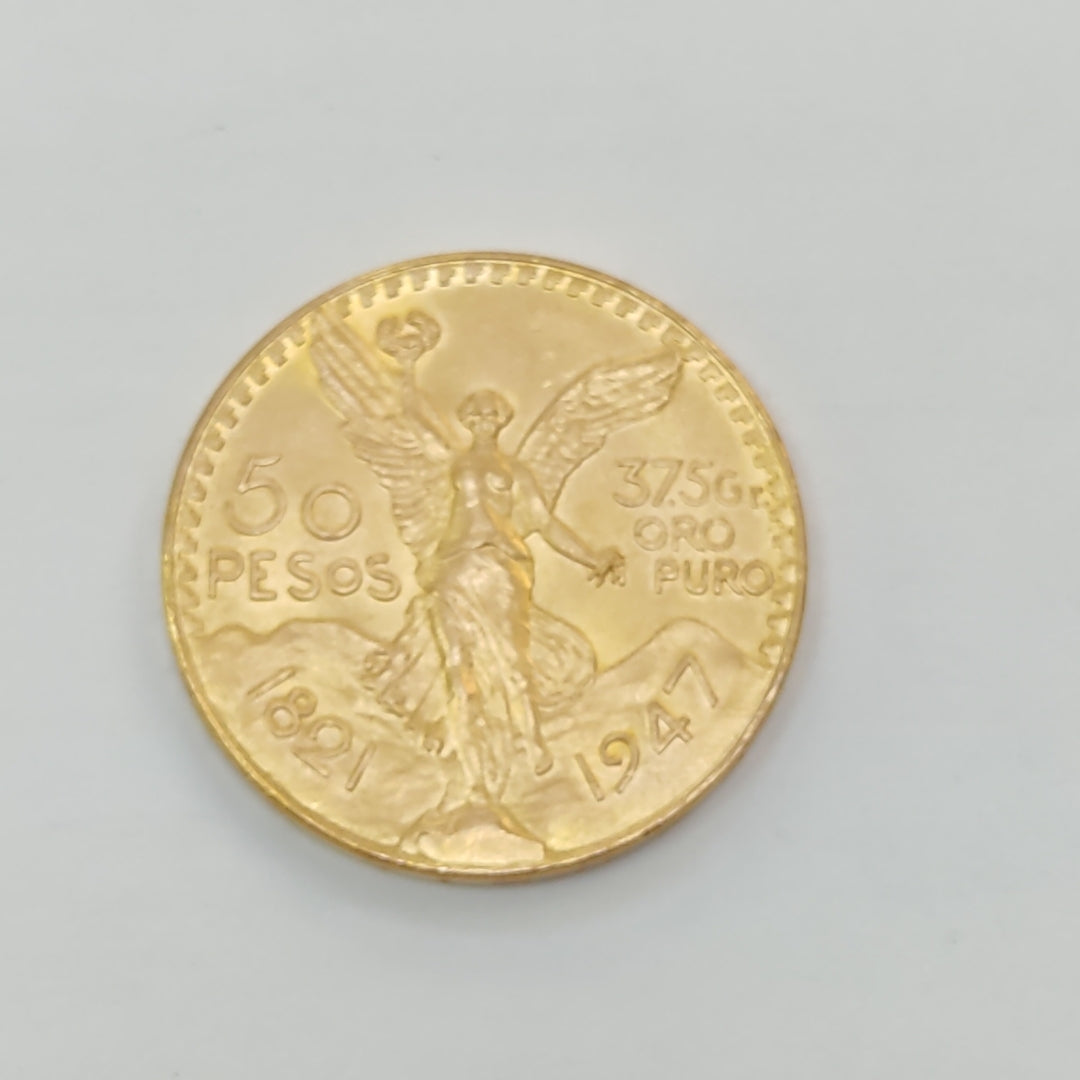 K1 41,60 GRMS - DTO. 0,00 GRMS - 21 K - AVALÚO 77126,40 * IDENTIFICACIÓN MONEDA NOMINATIVA * MONEDAS PESOS 50 PESOS (SEMINUEVO)